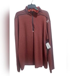 Reebok Men's Active Performance Quarter Zip Red Pullover Size XL NWT